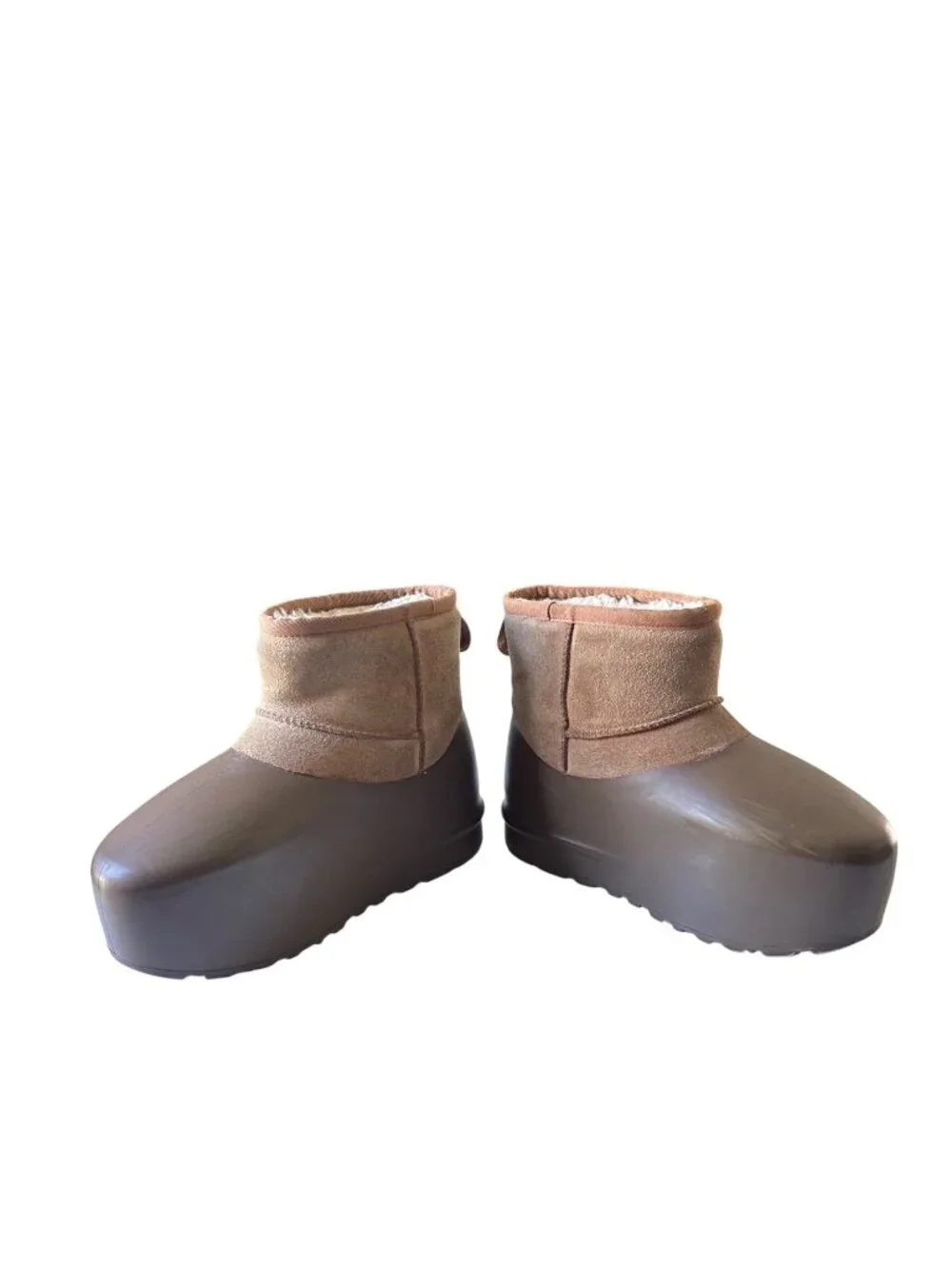 UGG Classic Mini Pumped Molded Boots W10 M9 EU 42 Suede Platform Chunky Mid-Calf